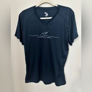 Badger Sport Ladies Navy Performance V-Neck Shirt Size L - PTP 22” - New